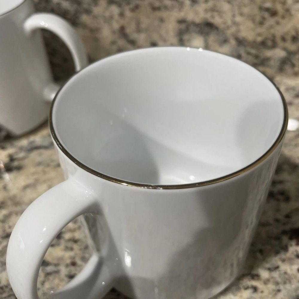 Rachel Kozlowski + West Elm Gilded Dapper Animal Leopard & Ram Mug Set of 2 - Picture 6 of 6